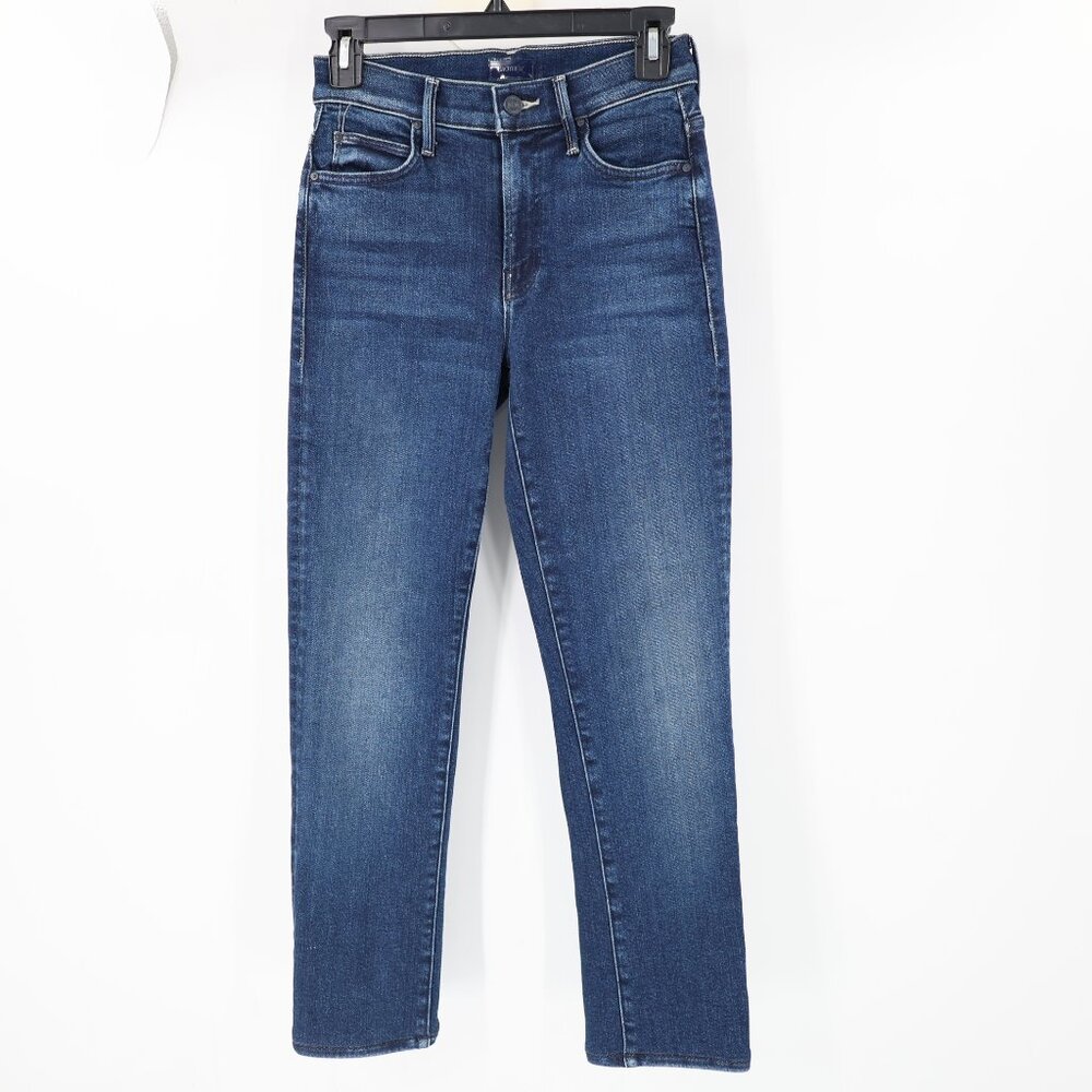Mother Jeans Womens 24 L27 The Rascal Skimp Youre A Riot Wash Straight Leg Denim